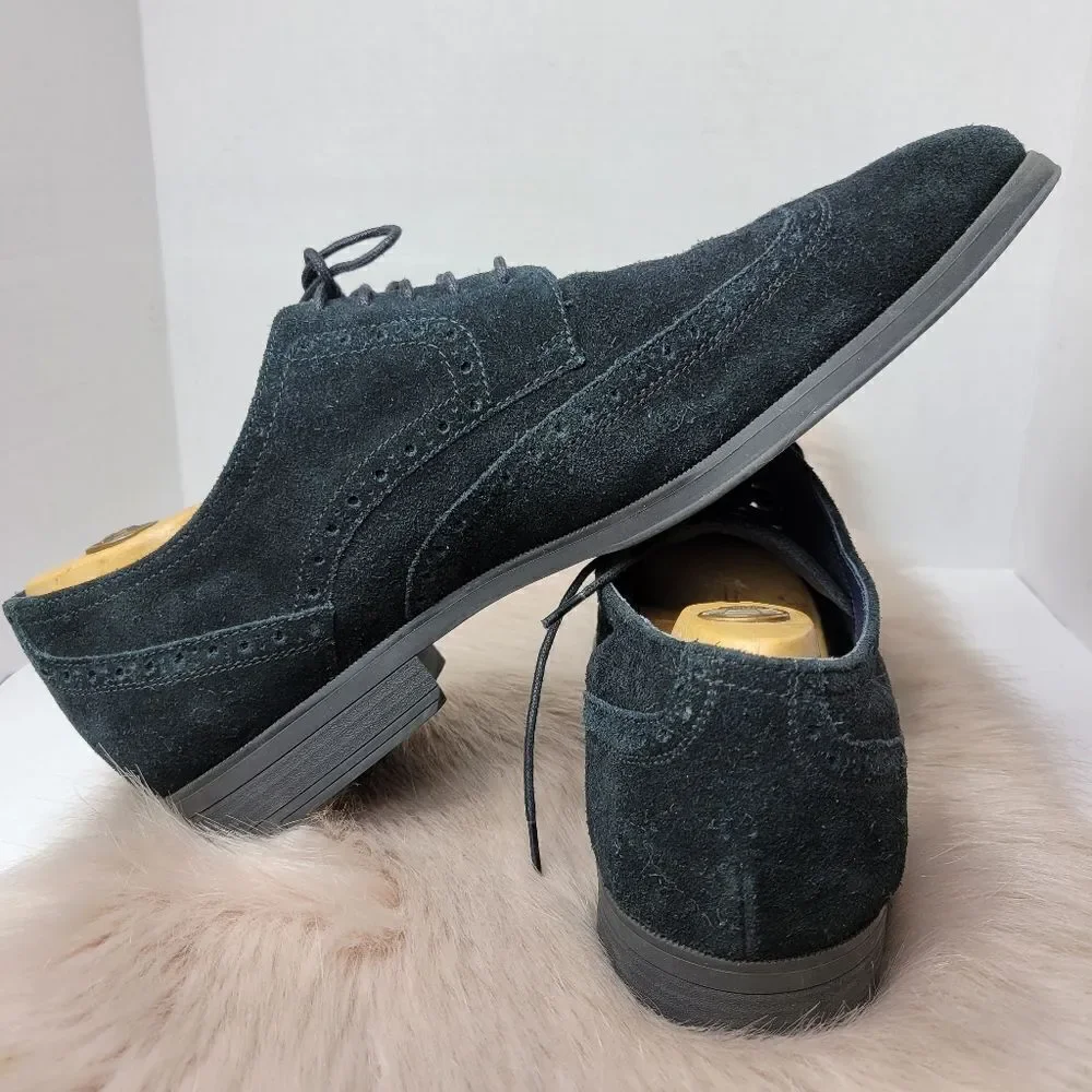 Cole Haan Men’s Suede Wingtip Oxford Derby Brogue C21170 Shoes Size 12 M